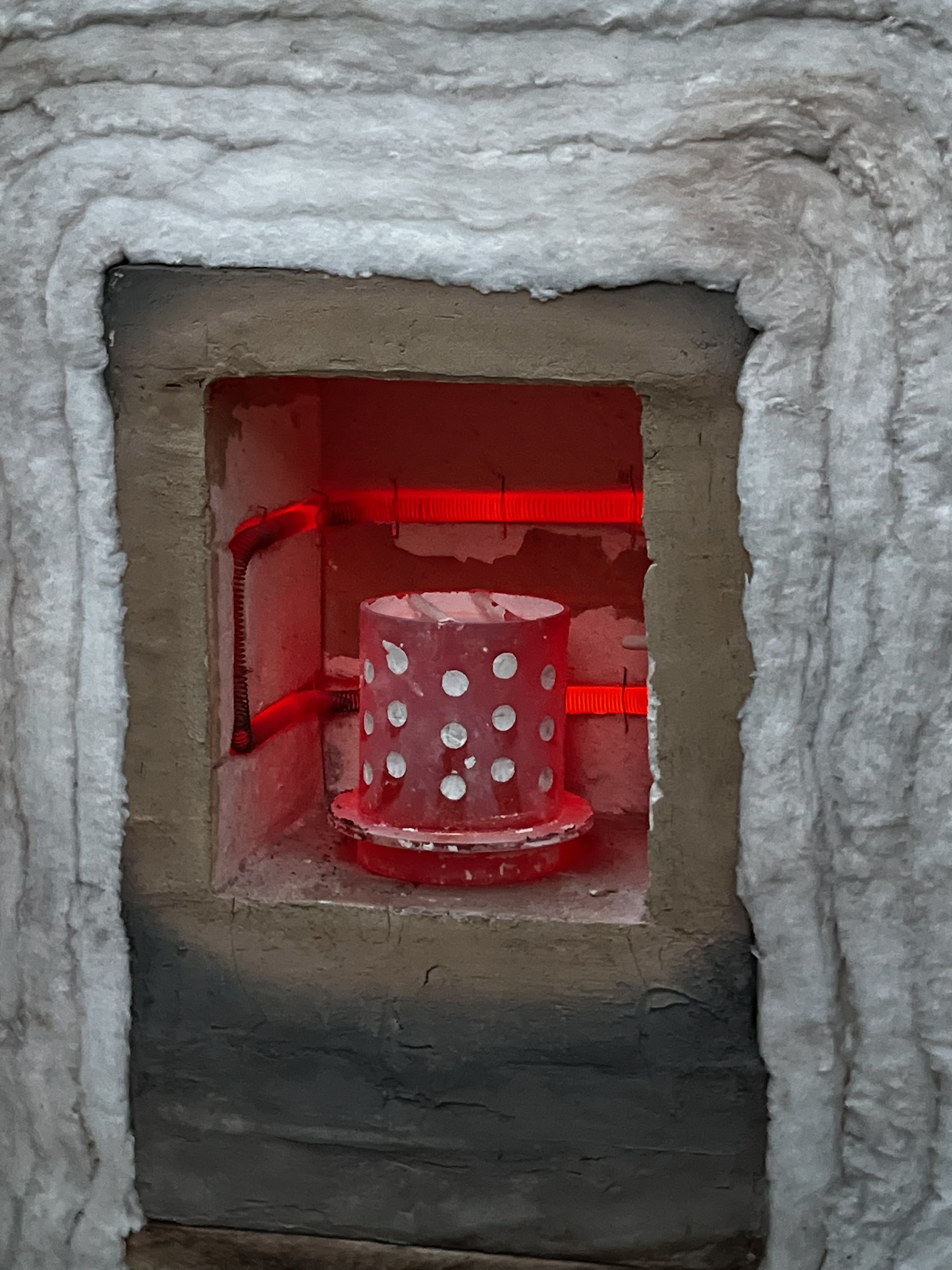 Kiln 1 — running hot
